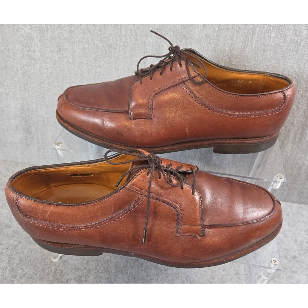Allen Edmonds Stockbridge Mens Brown Leather Split Toe Oxford Shoes Size 9.5